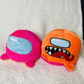Fidget Toys- Mood knuffel - Moodknuffel - Among us ® - reversible - omkeerbaar - pink/orange