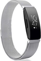 YPCd® Fitbit Inspire 2 bandje - Zilver - Milanees Roestvrij Staal - Large
