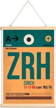 JUNIQE - Posterhanger Zurich -40x60 /Groen & Oranje