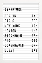 JUNIQE - Poster met houten lijst Berlin Departure -13x18 /Wit & Zwart