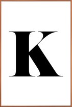 JUNIQE - Poster met kunststof lijst K -30x45 /Wit & Zwart