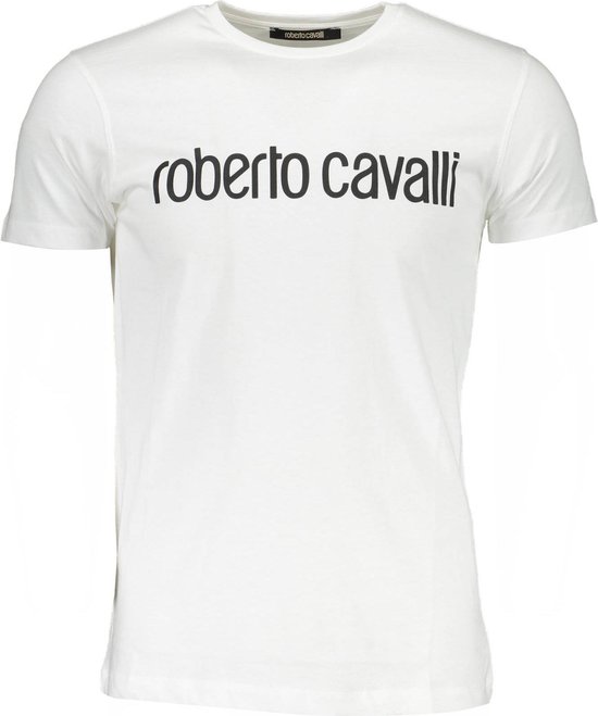 Roberto Cavalli T-shirt Wit L Heren 
