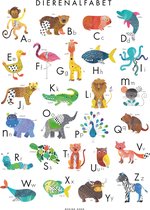 Poster - Dierenalfabet poster 50x70cm - Dieren alfabet poster- Educatief dierenABC - kinderkamer - dieren poster
