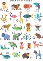 foto van Leren - poster Dierenalfabet 50x70cm
