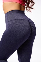 High Waist Scrunch sportlegging met Push Up effect – Denim Blue – Maat M