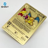 Charizard - Pokémon kaart - Goud - RVS - Met beschermhoes