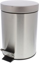 Pedaalemmer - Prullenbak - Zilver - Roestvrij Staal - 3 Liter -