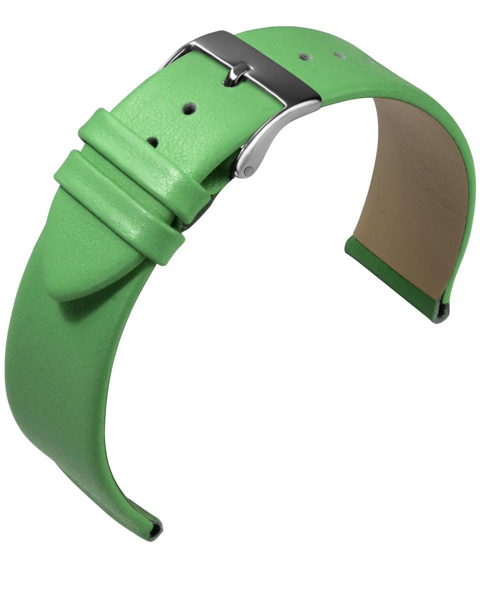 EULIT horlogeband - leer - 18 mm - groen - metalen gesp