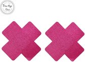 New Age Devi - Tepel plakkers - Kruis - Roze - Sexy Nipplesticker - Burlesque - Nipple - Valentijnsdag - Valentijn