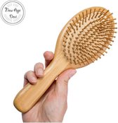 New Age Devi - Bamboe haarborstel - Duurzame haarborstel - Rond - Anti statisch - 23.5 CM