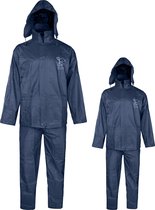 C-line - Regenpak - Maat L - Blauw - Reflectie strepen