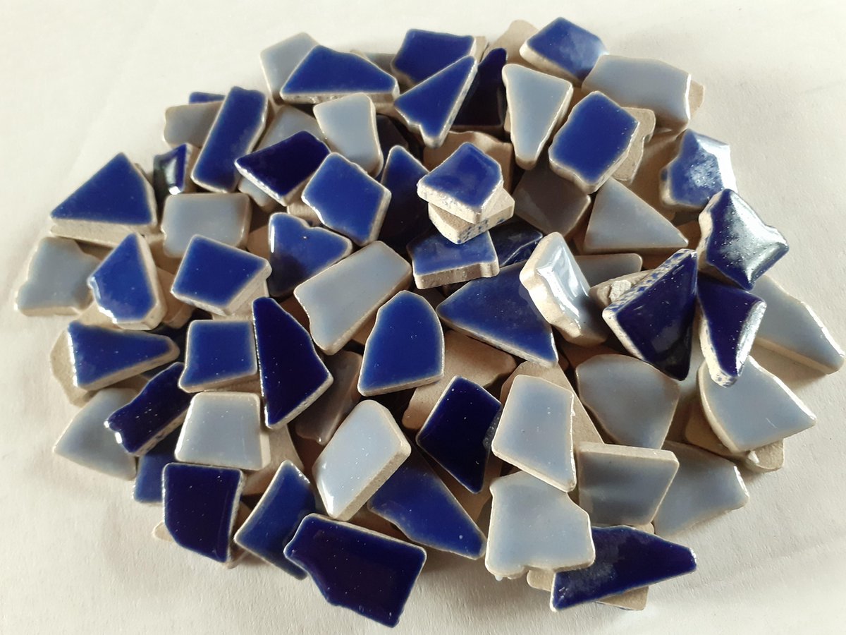 Mozaiek steentjes keramiek pastel, 100 gram