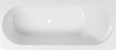 Ben Cenelio Design inbouwbad met ligzijde rechts 180x80cm glans wit acryl incl. afvoer wit