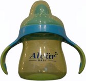 Alvar babyfles / soft grip / grote dop / anti lek bescherming baby fles.