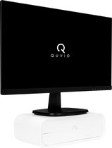 QUVIO Monitorstandaard / Monitorverhoger / Monitorstandaard verhoger / Laptopstandaard / Laptopverhoger - Incl. 2 opberglades - Bamboe