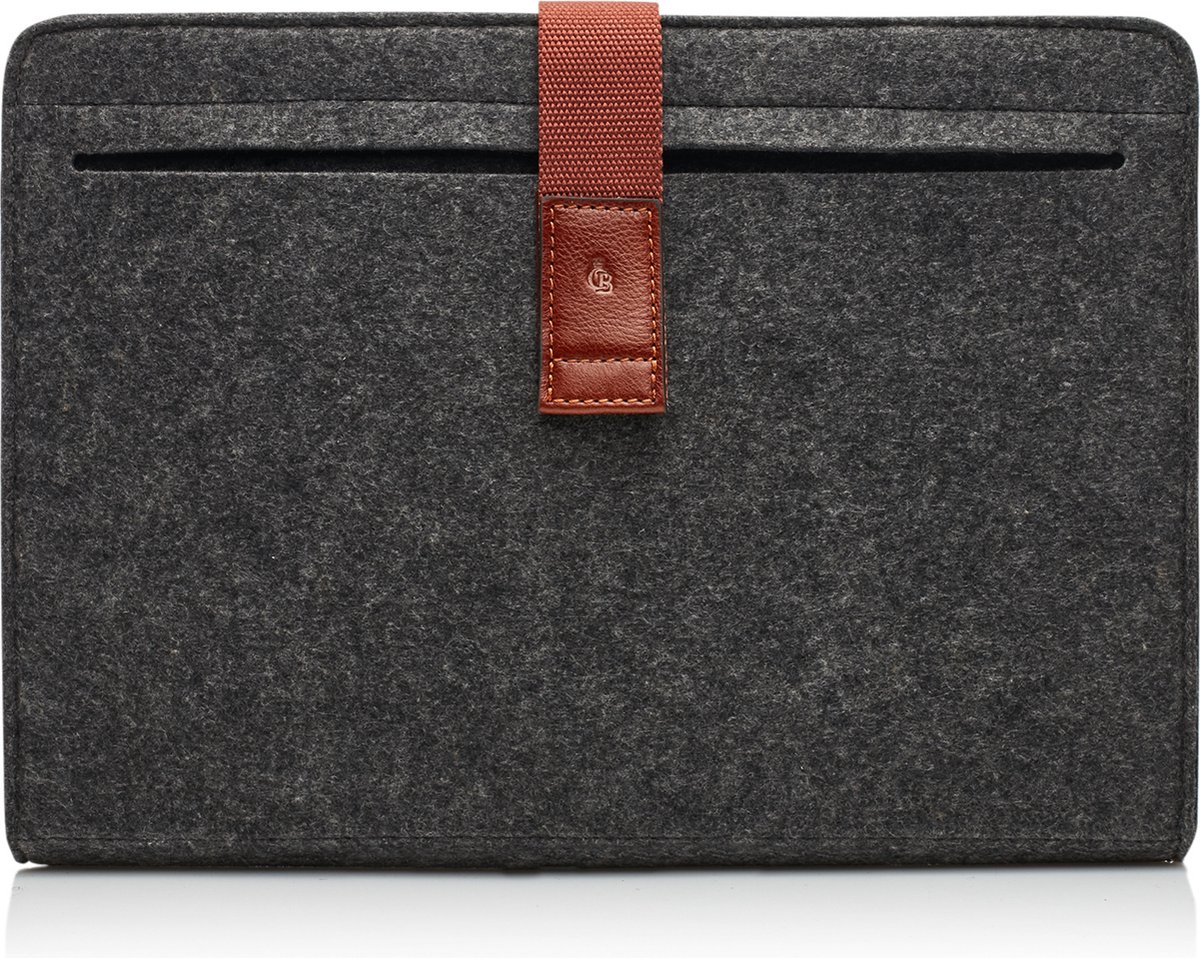 Castelijn en Beerens - Vilten Laptophoes 15.6 inch | Bruin