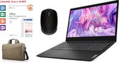 Lenovo ideapad 3 - 15 inch - AMD Ryzen 3 3250U - 4GB werkgeheugen - 128GB SSD - Incl. Lenovo 15.6 Toploader Groen (T210) - Windows 10 - Incl. Office 2019 Home and Student t.w.v. €1