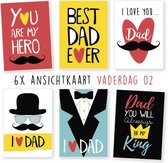 Kimago.nl - wenskaarten - kaartenset - ansichtkaarten - Vaderdag - verjaardag - 6 stuks