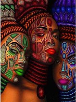 Schilderen op Nummer Afrikaanse Vrouwen Volwassenen & Kinderen - Kleuren op Nummer - Paint by Number - Hobbypainting.nl®