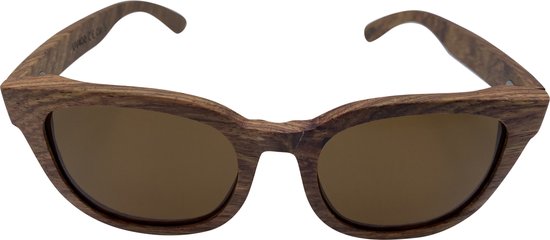 5one® Rome Kosso hout zonnebril met bruine lens - zonnebril voor dames van 5one® — afbeelding 2