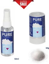 Pure Deodorant Deostick en spray 100% Natuurlijk | 2 stuks = voordeel prijs 100% natuurlijke deodorant kristal.