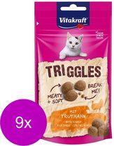 Vitakraft Triggles - Kattensnack - Kalkoen - 9 x 40 g