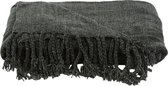 Fleece deken - woonplaid - heerlijk zacht - 130x170cm - Chenille Antraciet  - GAEVE