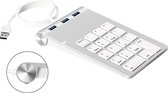 Extern Universeel USB Toetsenbord - Zilver - Numeriek - USB 3.0 - Numeric Keypad - Numpad - PC - Laptop - Notebook - Desktop