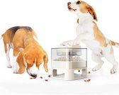 REXA®  voerdispenser voor honden en katten | automatische voerdispensers voor huisdieren | multifunctionele voeding | intellectuele training (wit).