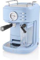 Swan One Touch Espressomachine – Gemalen Koffie & Koffiepads – Blauw