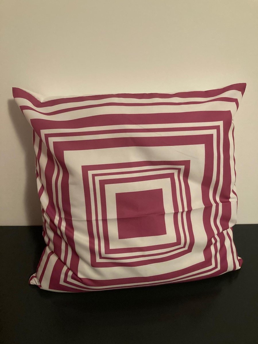 Kussenhoes Purple-White - Paars-Wit - Sierkussen - 45x45 cm