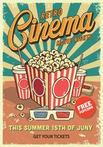 Vintage poster "Retro cinema movie nights" 50 x 70 cm