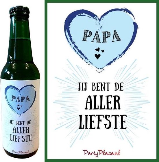 Étiquettes de bière - Cadeau de Vaderdag - Cadeau de bière - Set de 6 étiquettes de Bières différentes - PartyPlaza.nl