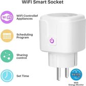 wifi-stekker smart socket wifi-plug-timerfunctie Alexa Google Assistant IFTTT compatibel, geen hub nodig, CE- RoHS-gecertificeerd