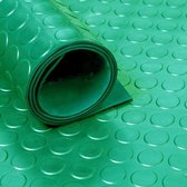Rubber loper per meter bestelbaar - rubbermat op rol Noppen 3mm groen - Breedte 120 cm - Geurloos