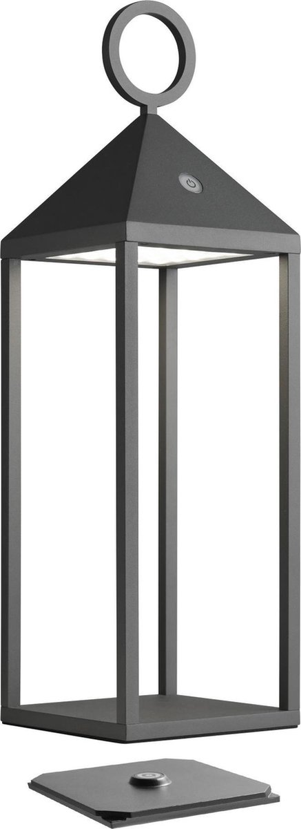 Sompex LED Outdoor  Lantaarn Cargo 2.0 | Batterij gevoed met laadstation | Aluminium | Dimbaar | Antraciet | H 47cm