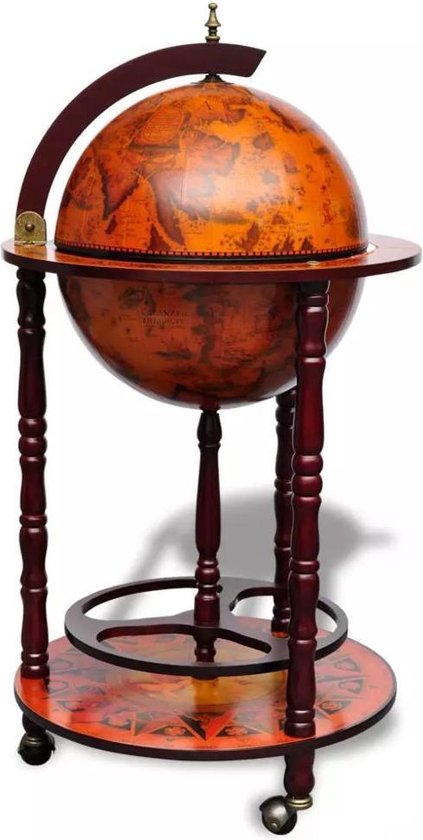 Drankbar wereldbol - barwagen - massief houten - bar op wielen - 16e eeuwse  stijl -... | bol.com