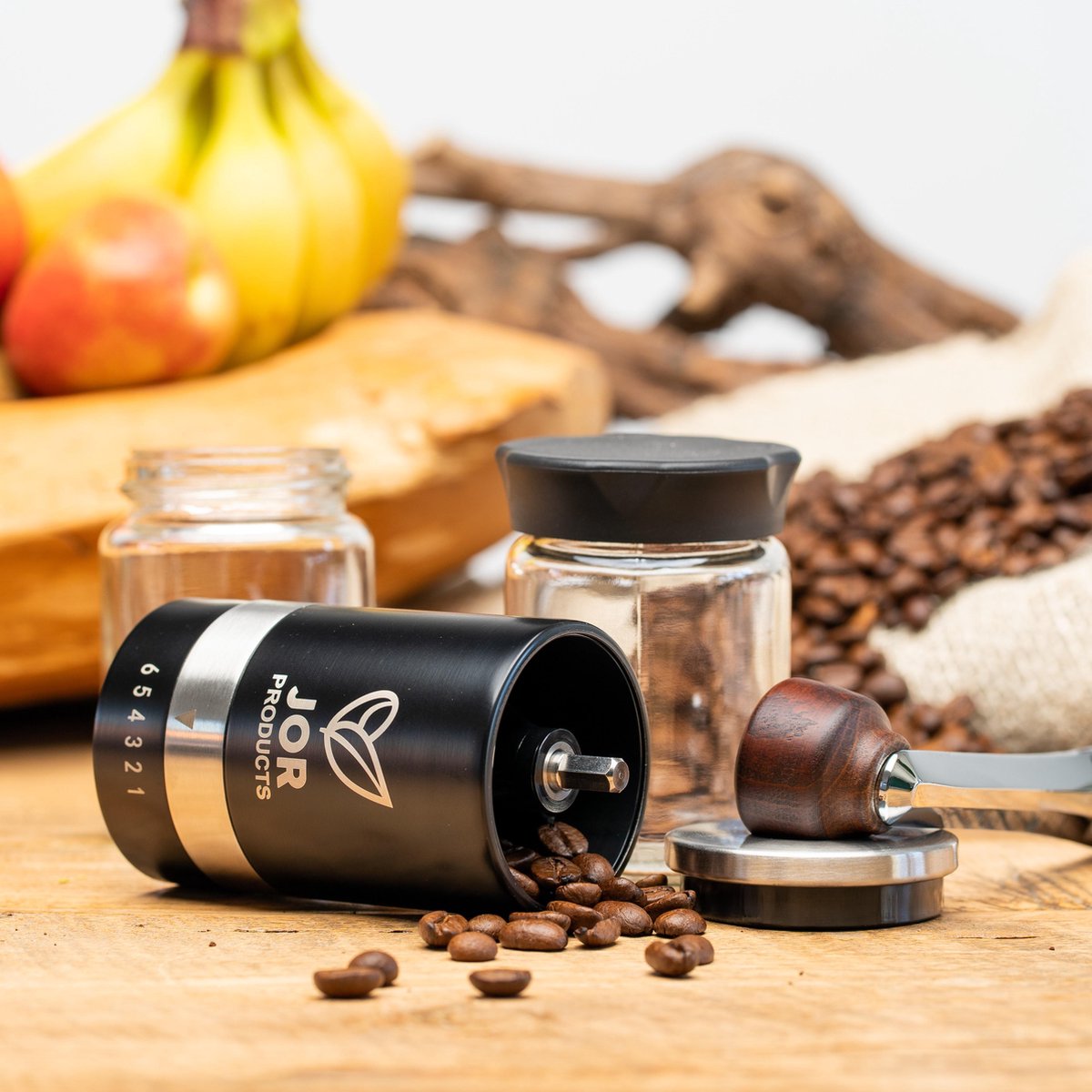 JOR Products® Koffiemolen - Koffiebonen - Voorraadpot - Espresso -  Bonenmaler - Klein... | bol.com