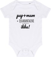 Baby Romper Grappige Tekst - Pap Mam Ikke - 0-3 maand - Kraamcadeau