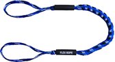 Flex rope landvast Bootuitrusting - Blauw Mix - Boottouw Aanmeerlijn Afmeermateriaal Flexrope Landvast met oog