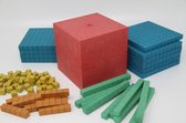 MAB materiaal set - gekleurd -121 delig - duurzaam- rekenen - RE-Wood® - thuisonderwijs