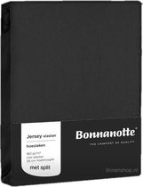 Bonnanotte Hoeslaken Split(topper) Jersey Elastan Zwart 180/200x200/220