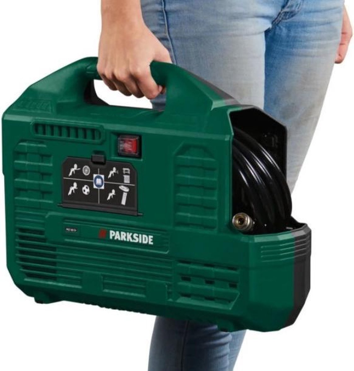 PARKSIDE® Draagbare compressor - Geschikt voor huis-, tuin- en  keukengebruik - 8 bar -... | bol.com