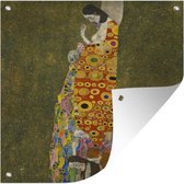 Affiche de jardin Gustav Klimt - Cerceau II - Peinture de Gustav Klimt affiche de jardin toile en vrac 50x50 cm - Toile de jardin / Toile d'extérieur / Peintures pour l'extérieur (décoration de jardin)