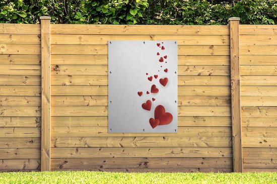 Affiche jardin - un chemin de coeurs - 90x120 cm
