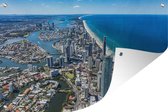 Tuindecoratie Luchtfoto van Gold Coast in Australië tijdens een heldere dag - 60x40 cm - Tuinposter - Tuindoek - Buitenposter