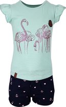 Babes & Binkies Setje Flamingos turquoise Kids Blauw, Groen - Maat 158/164