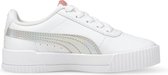 PUMA Carina Rainbow PS Meisjes Sneakers - Puma White-Puma Silver - Maat 27