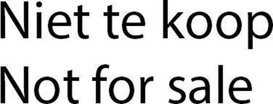 Niet te koop | bol.com