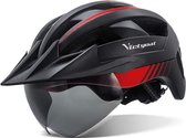VICTGOAL - mountainbike lichtgewicht race fietshelm - verstelbaar 57-61 cm - met usb oplaadbaar achterlicht - met magnetisch verwijderbare zonnebril UV400 - comfortabel